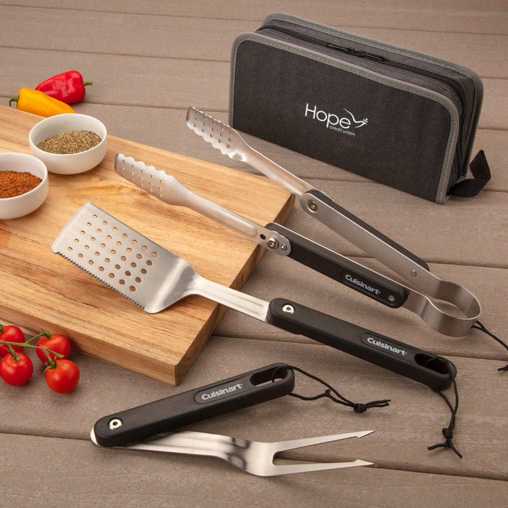 HCU Cuisinart 4-Piece Folding Grill Tool Set