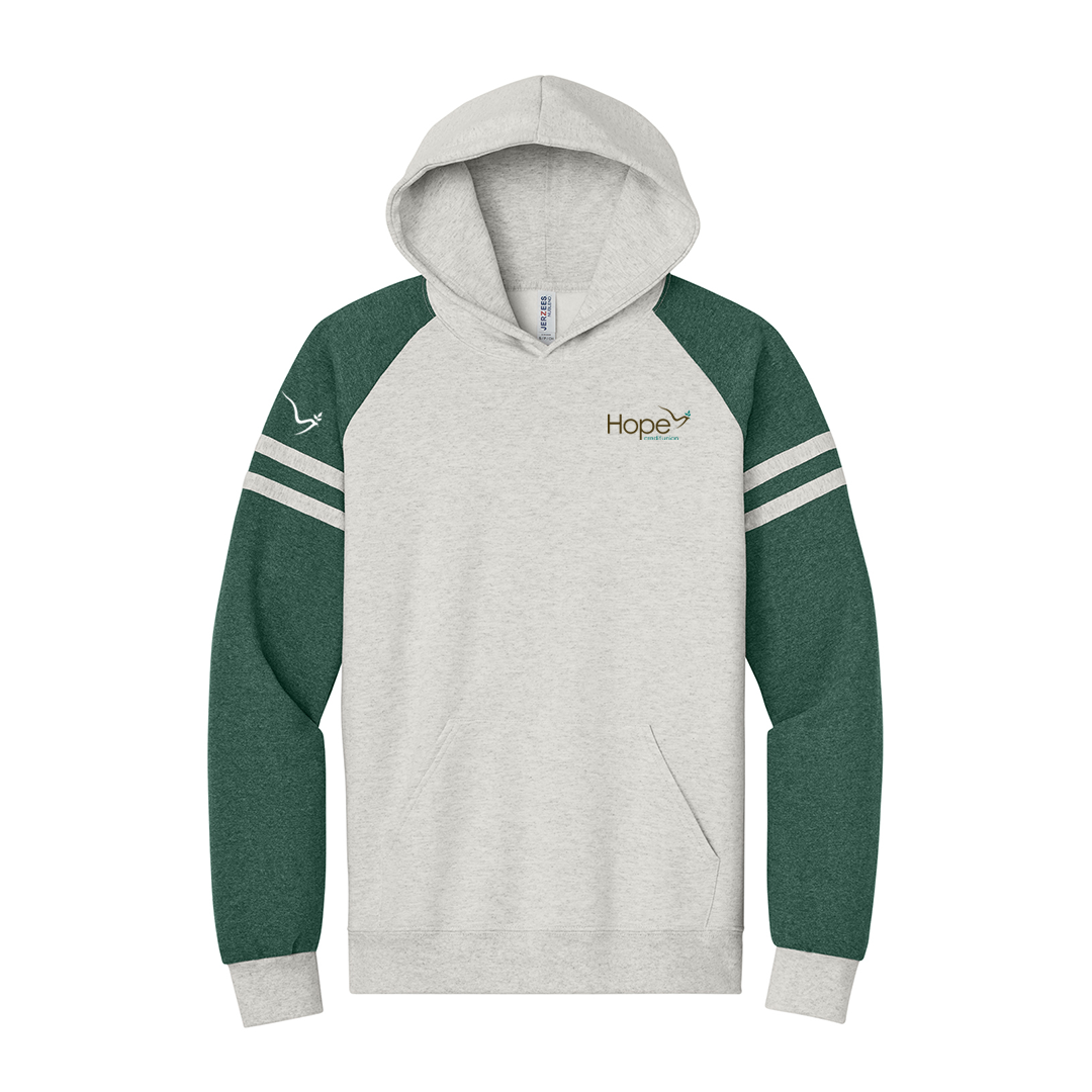 Hope Jerzees® Unisex NuBlend® Varsity Colorblock Hooded Sweatshirt