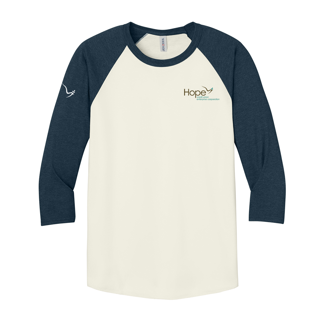 Hope Unisex Premium Blend Combed Ring Spun 3/4-Sleeve Raglan Tee