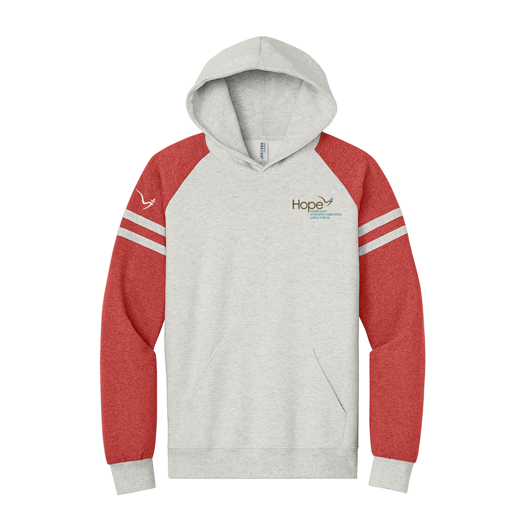 Hope Jerzees® Unisex NuBlend® Varsity Colorblock Hooded Sweatshirt