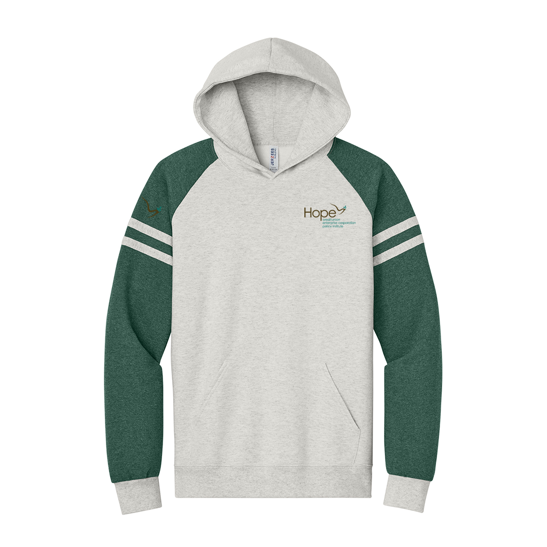Hope Jerzees® Unisex NuBlend® Varsity Colorblock Hooded Sweatshirt