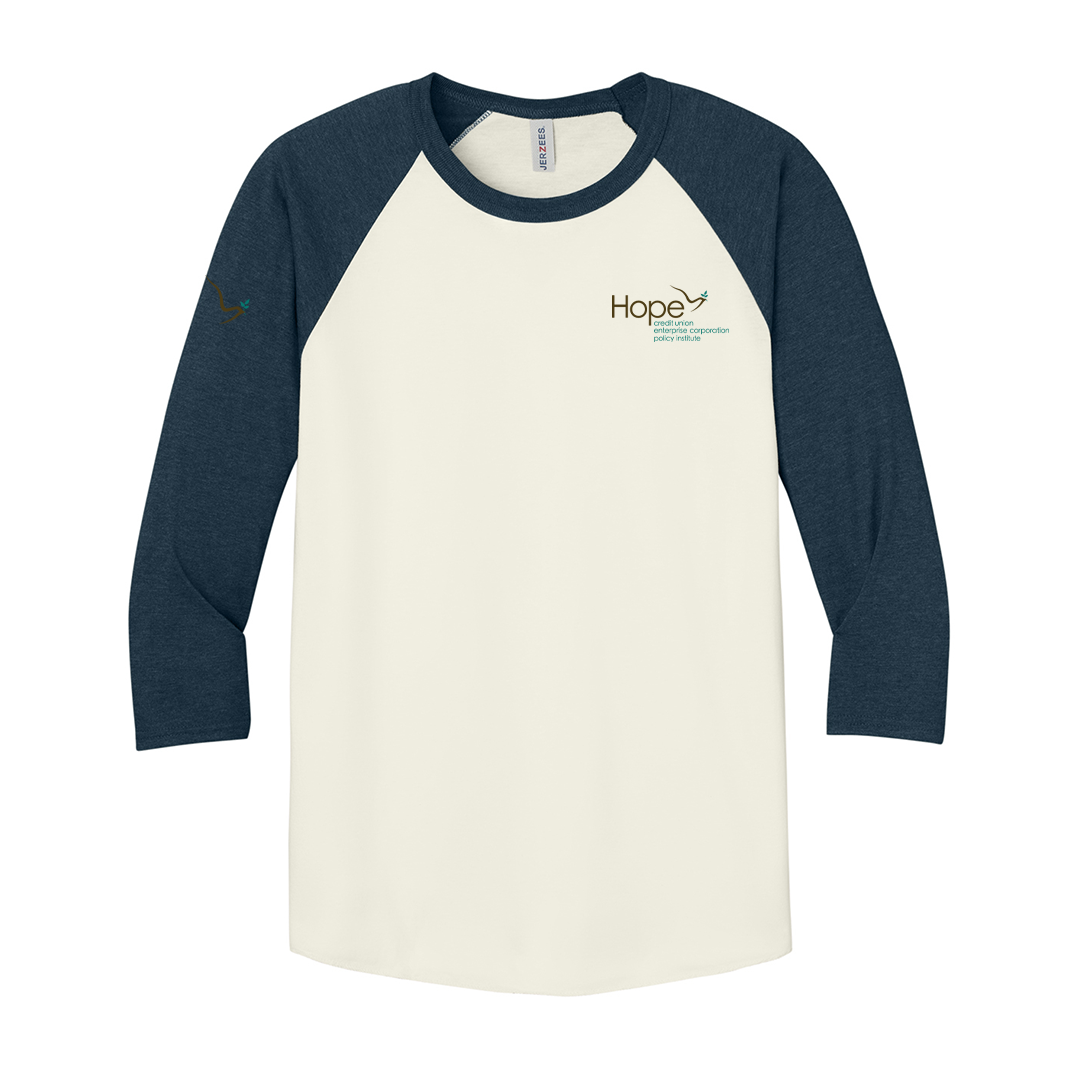 Hope Unisex Premium Blend Combed Ring Spun 3/4-Sleeve Raglan Tee