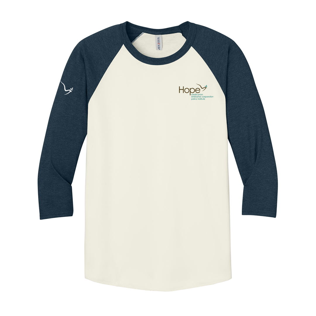 Hope Unisex Premium Blend Combed Ring Spun 3/4-Sleeve Raglan Tee