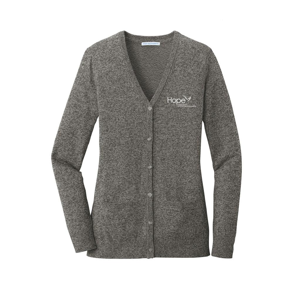 HCU Ladies Marled Cardigan Sweater