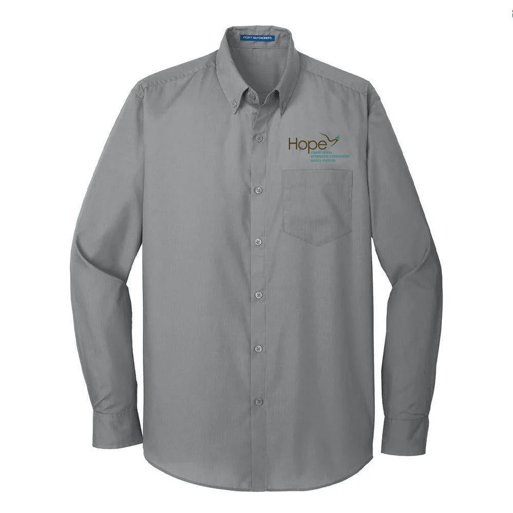 HCU Long Sleeve Carefree Poplin Shirt