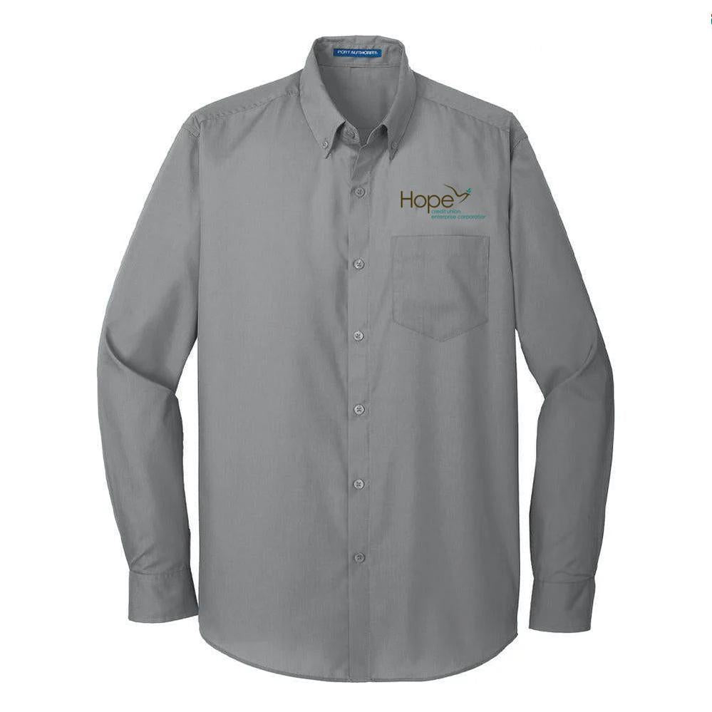HCU Long Sleeve Carefree Poplin Shirt