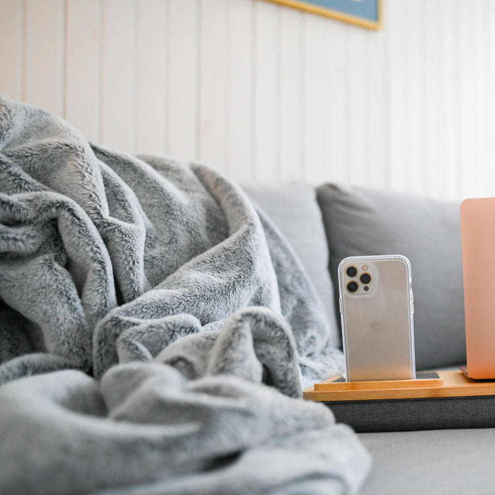 HCU Luxe Faux Fur Throw Blanket