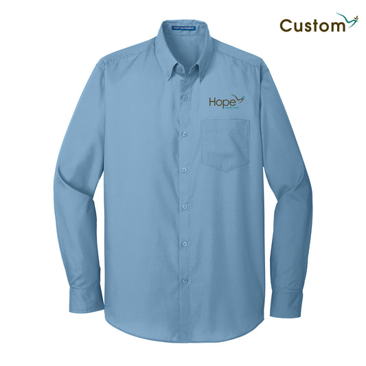 HCU Long Sleeve Carefree Poplin Shirt