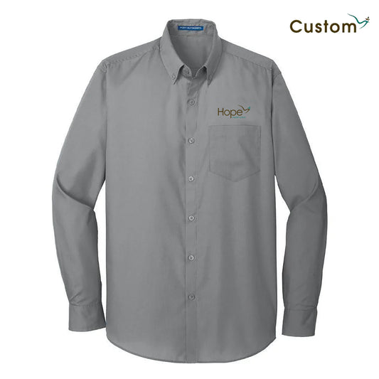 HCU Long Sleeve Carefree Poplin Shirt