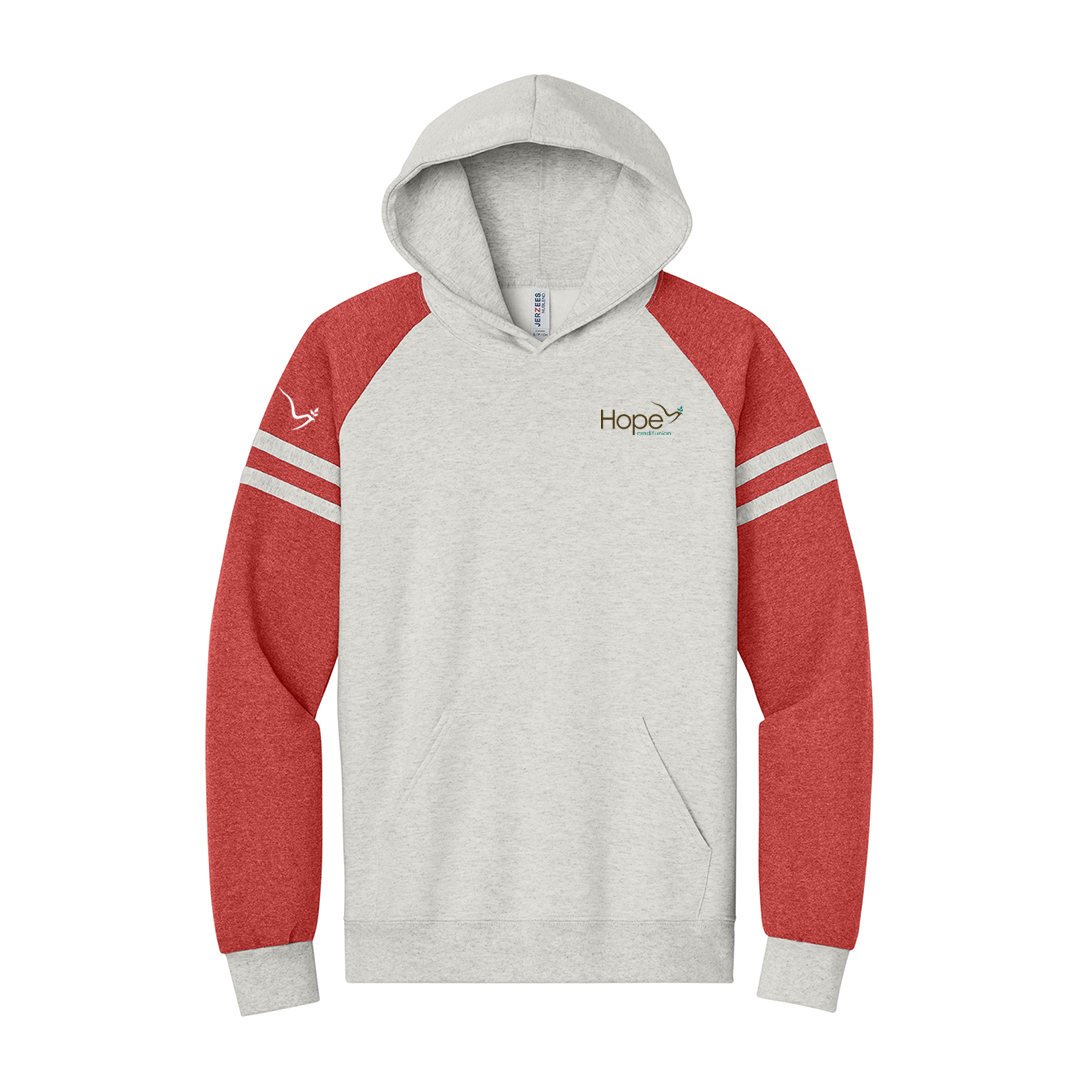 Hope Jerzees® Unisex NuBlend® Varsity Colorblock Hooded Sweatshirt