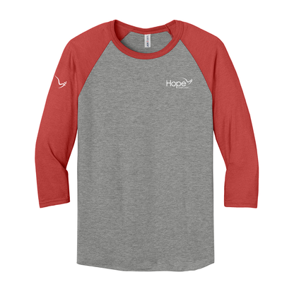 Hope Unisex Premium Blend Combed Ring Spun 3/4-Sleeve Raglan Tee