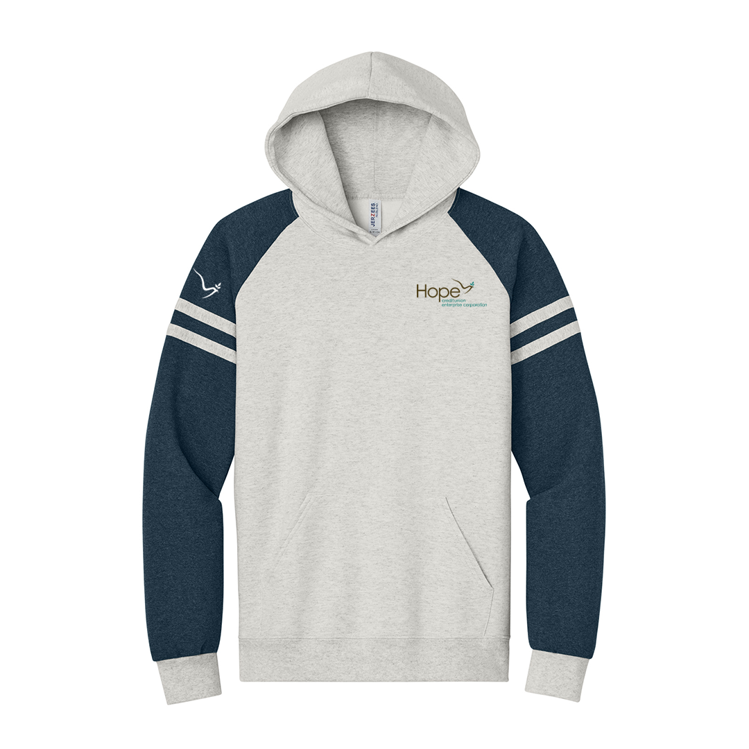 Hope Jerzees® Unisex NuBlend® Varsity Colorblock Hooded Sweatshirt