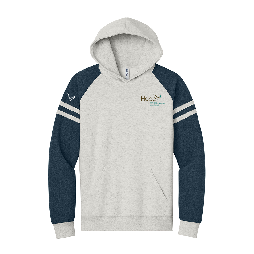 Hope Jerzees® Unisex NuBlend® Varsity Colorblock Hooded Sweatshirt