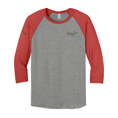 Hope Unisex Premium Blend Combed Ring Spun 3/4-Sleeve Raglan Tee