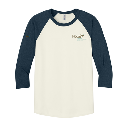Hope Unisex Premium Blend Combed Ring Spun 3/4-Sleeve Raglan Tee