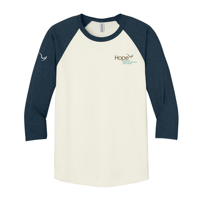 Hope Unisex Premium Blend Combed Ring Spun 3/4-Sleeve Raglan Tee