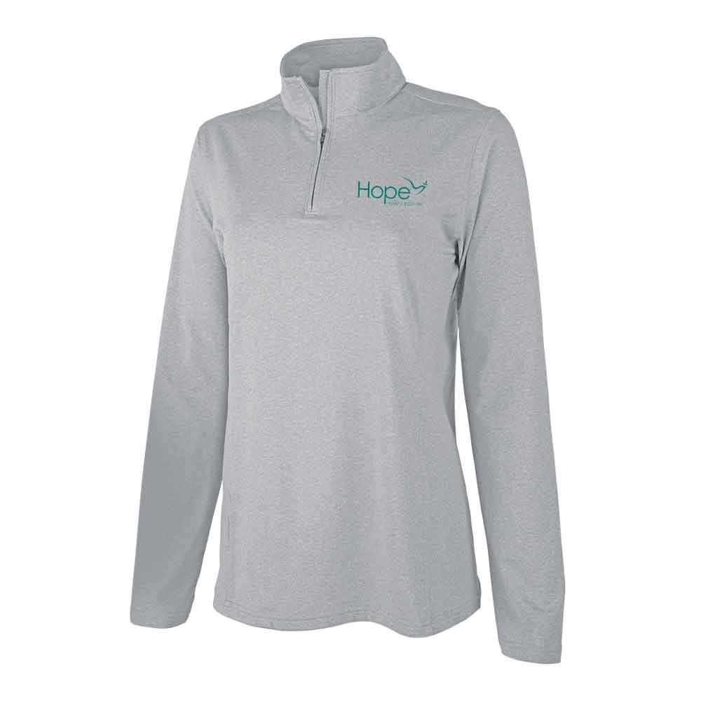 HCU Women's Heathered Eco-Logic Stretch Quarter Zip