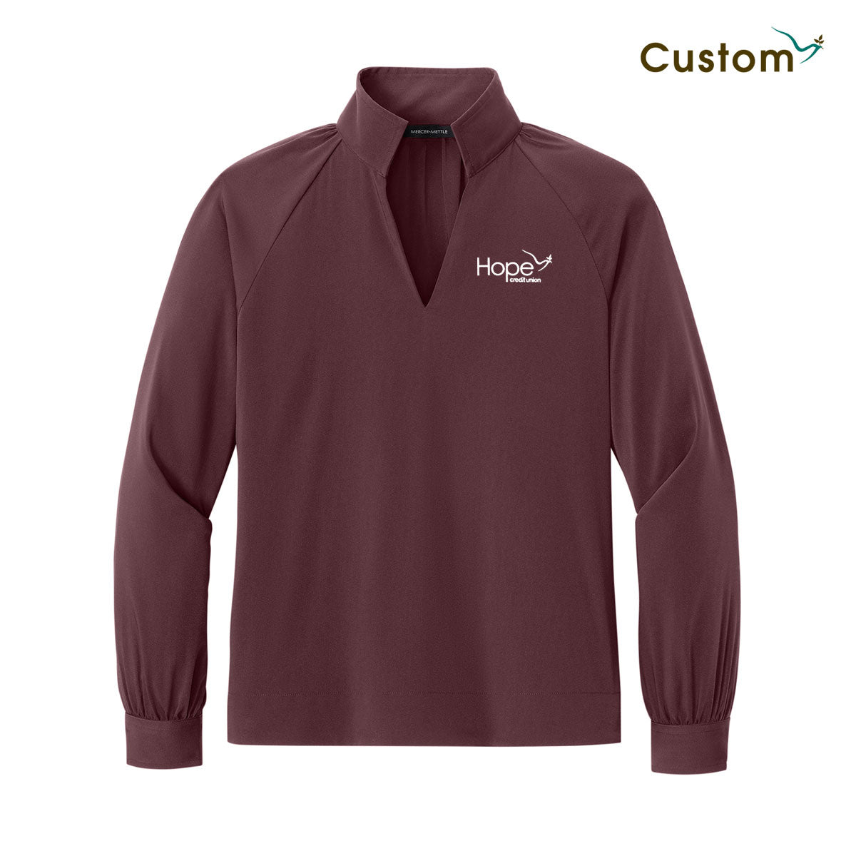 Hope Women’s Long Sleeve Buttery Soft Popover Blouse