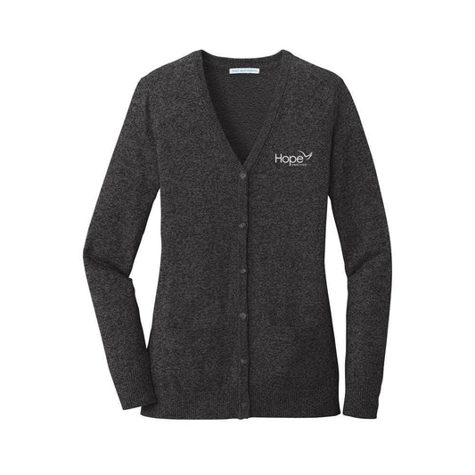 HCU Ladies Marled Cardigan Sweater