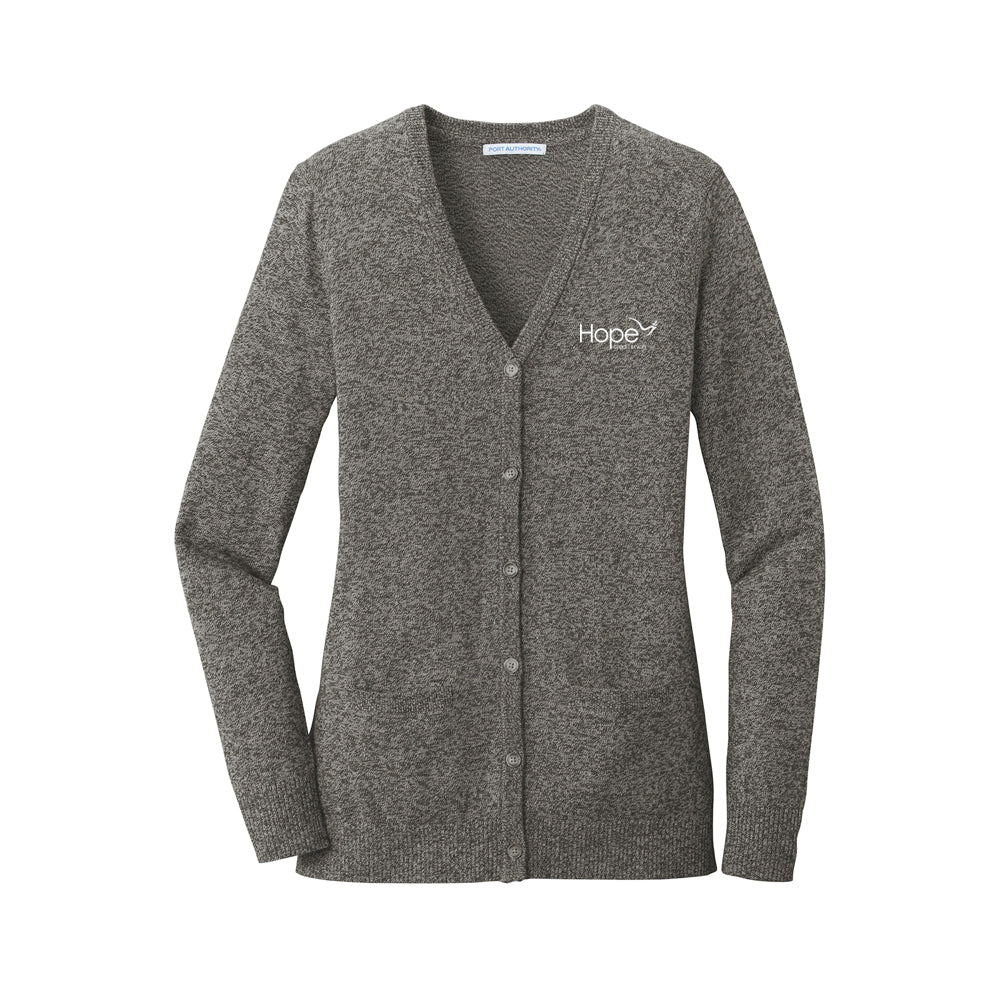 HCU Ladies Marled Cardigan Sweater