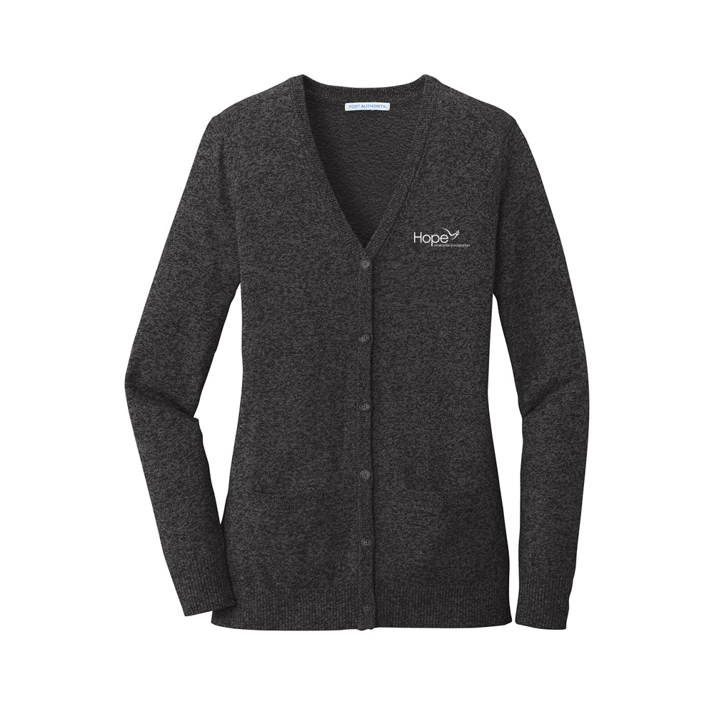 HCU Ladies Marled Cardigan Sweater