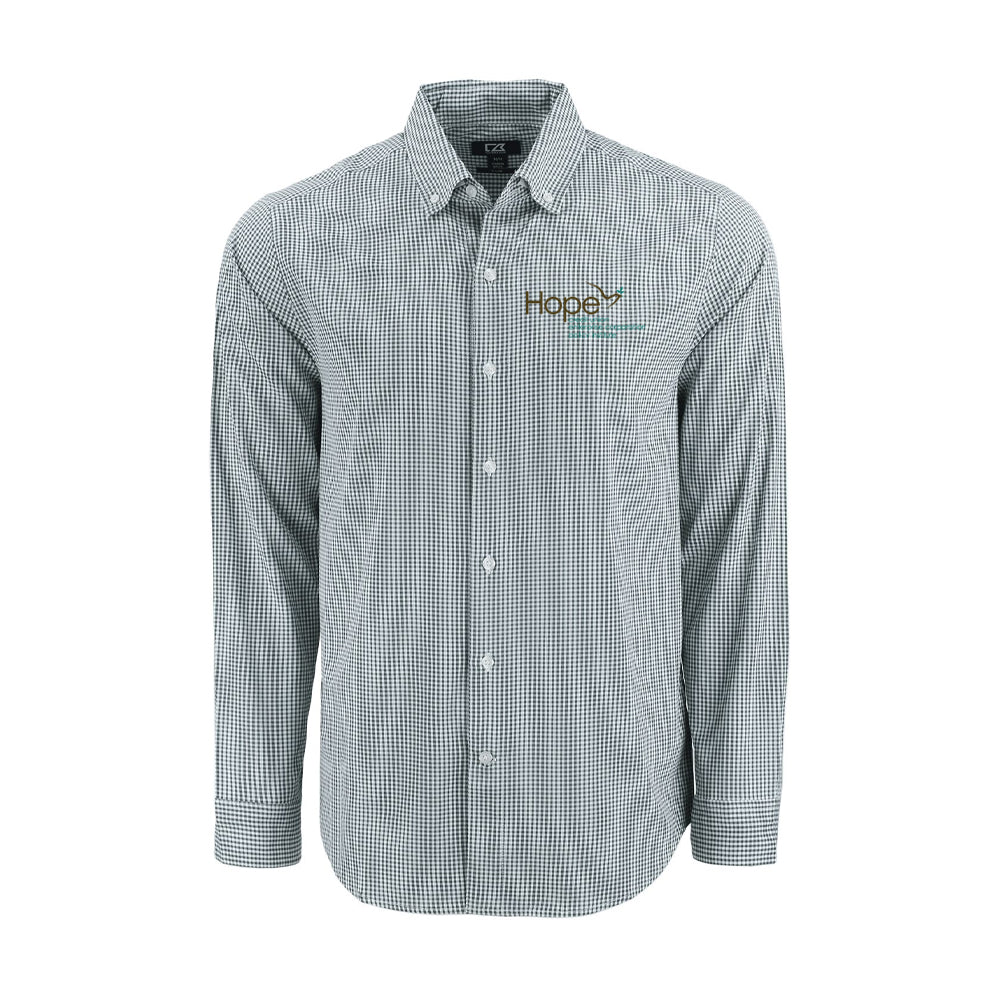 Hope Recycled Gingham Mens Long Sleeve Dress Shirt