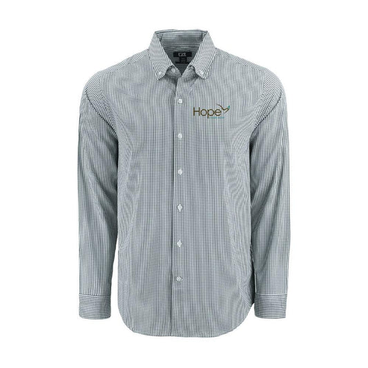 Hope Recycled Gingham Mens Long Sleeve Dress Shirt