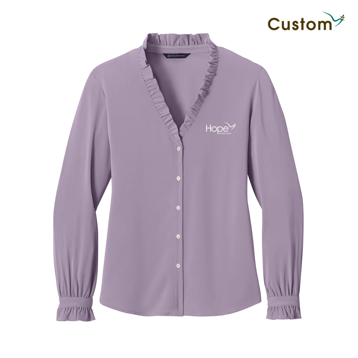 HOPE Brooks Brothers® Women’s Long Sleeve Ruffle Collar Blouse